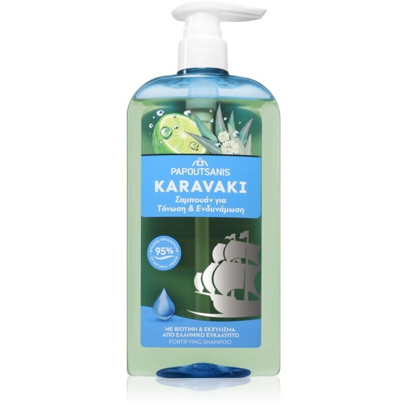 PAPOUTSANIS Karavaki Tonic & Strength shampoo for hair 600 ml