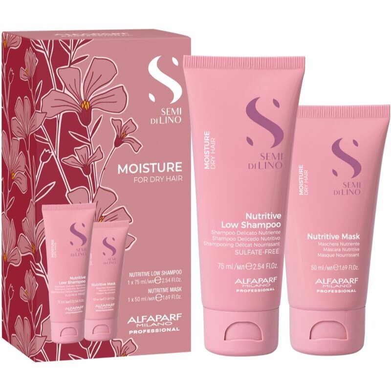 Alfaparf Milano Semi di Lino Moisture Minisize Kit travel set for intensive hydration
