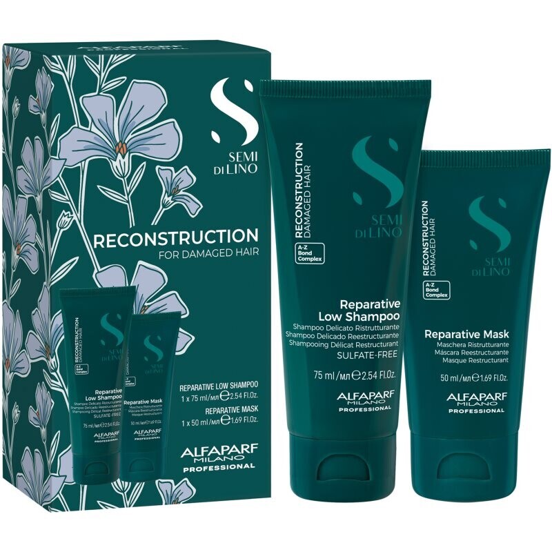 Alfaparf Milano Semi di Lino Reconstruction Minisize Kit travel set for damaged hair