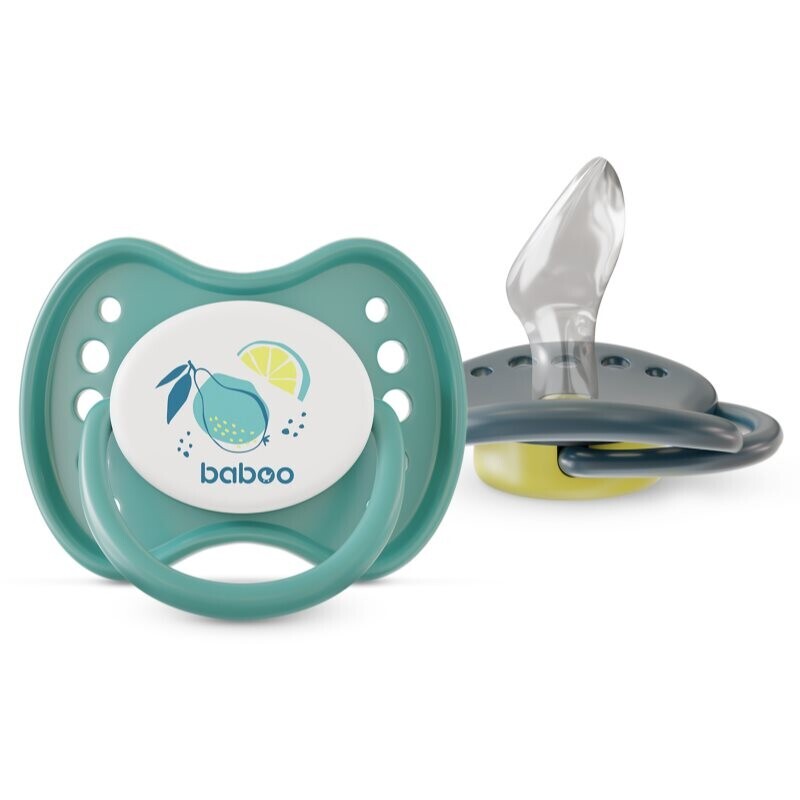 Baboo Soothers Silicone Orthodontic with Case dummy Lagoon Fiesta 6-12 m 2 pc