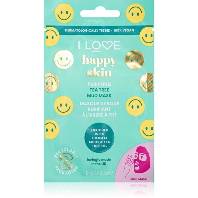 I Love Happy Skin clay mask with tea tree oil 10 ml