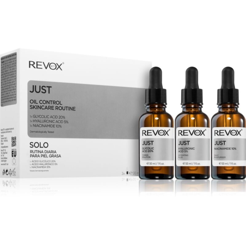 Revox B77 JUST Oil Control Skincare Routine set for oily skin