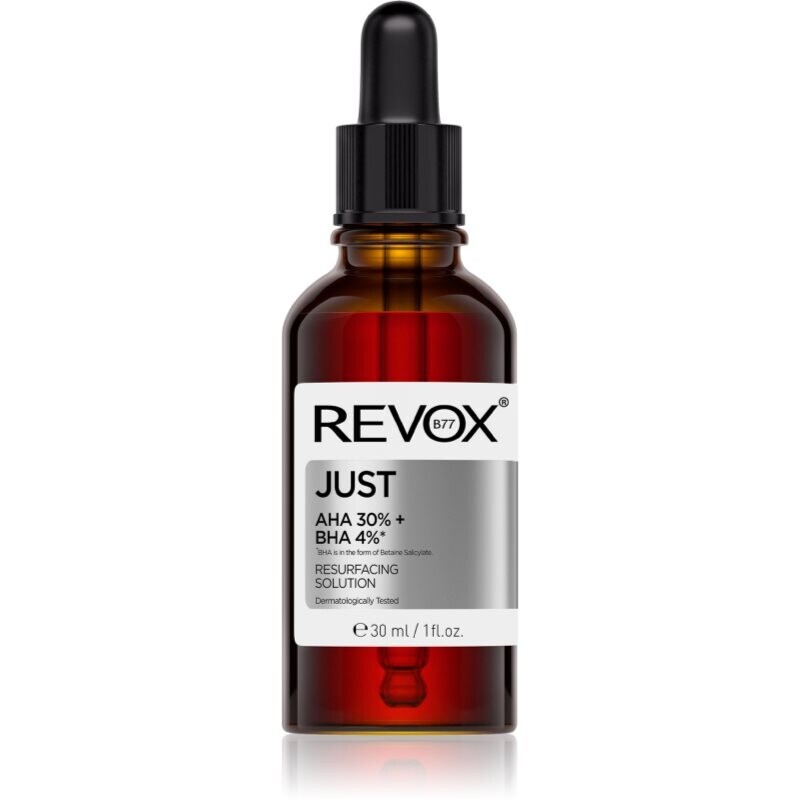 Revox B77 JUST AHA 30% + BHA 4% smoothing exfoliating serum for skin resurfacing 30 ml