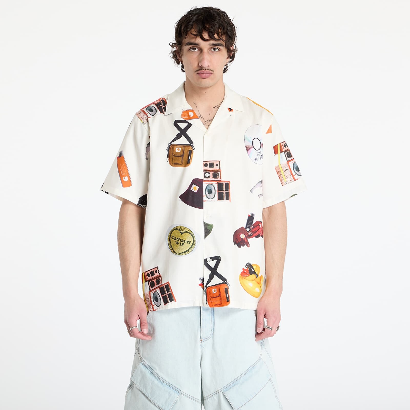Shirt Carhartt WIP S/S Jacob Rochester Shirt UNISEX Jacob Rochester Print/ Wax M