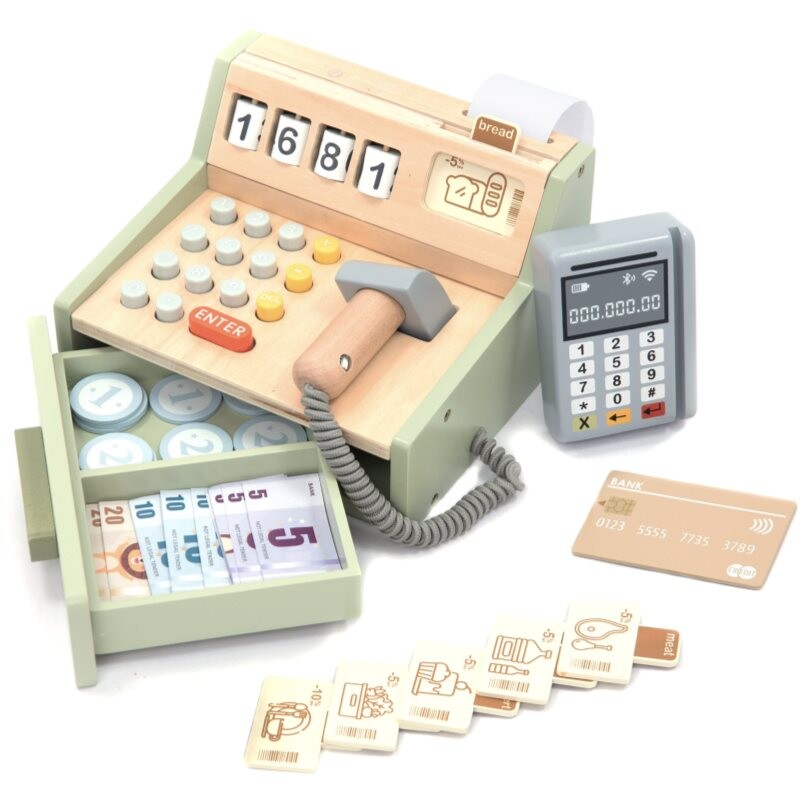 UMU Toys Wooden Cash Register activity toy wooden 3y+ 1 pc