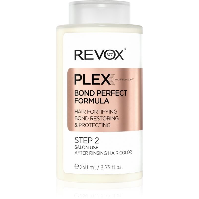 Revox B77 PLEX Bond Perfect Formula. Step 2 strengthening care after chemical treatment of hair 260 ml