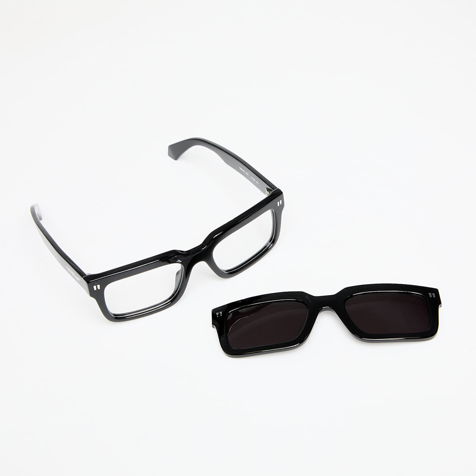 Sunglasses Off-White Clip On2 Sunglasses Black/ Logo Silver Universal