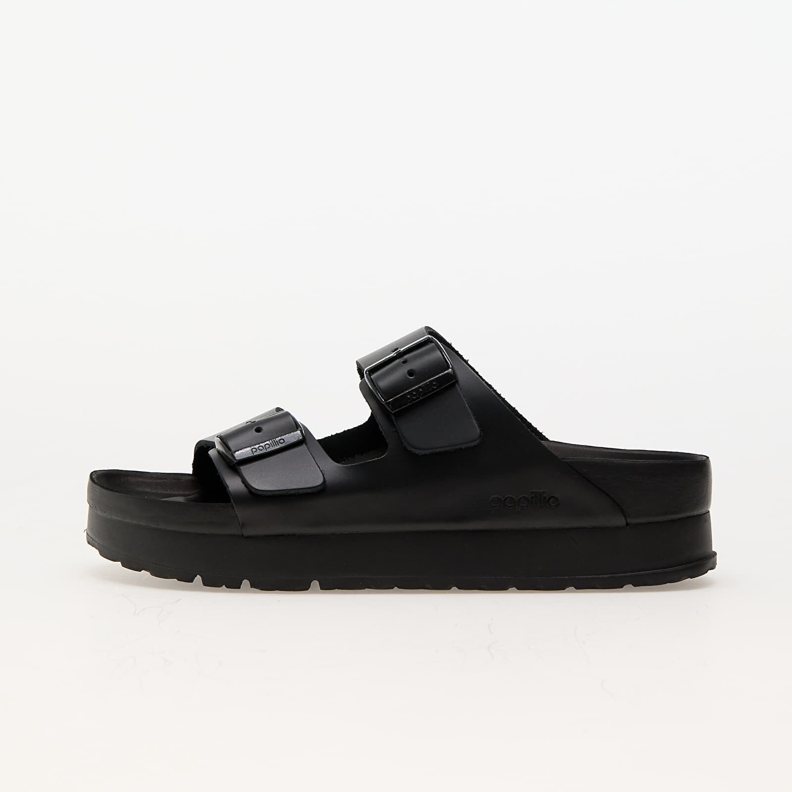 Sneakers Birkenstock Arizona PAP Flex Platform Natural Leather Black UK 3.5