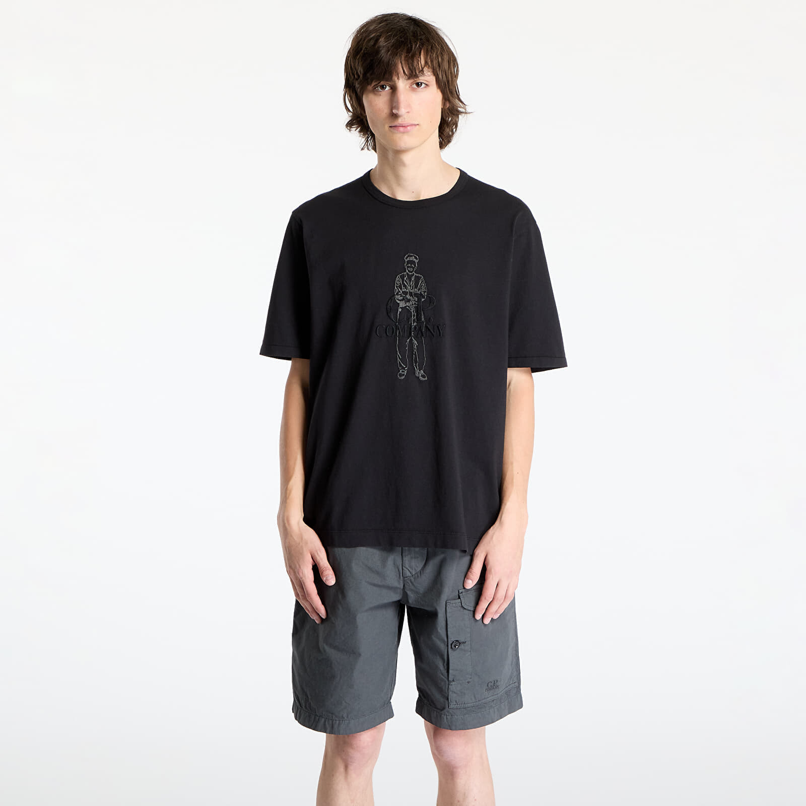 T-shirt C.P. Company 1020 Jersey Logo T-Shirt Black S