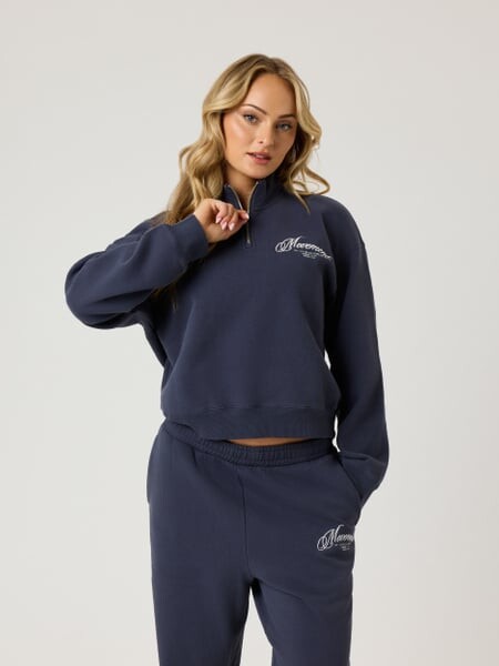 Björn Borg Alice Halfzip Sweatshirt Navy, L