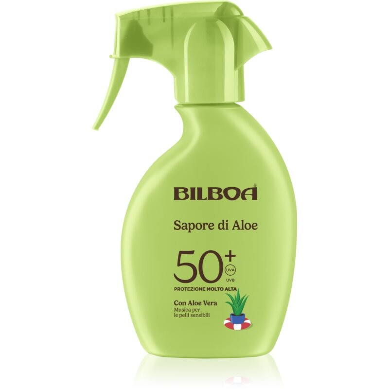 Bilboa Sapore di Aloe Trigger sunscreen spray with aloe vera SPF 50+ 250 ml