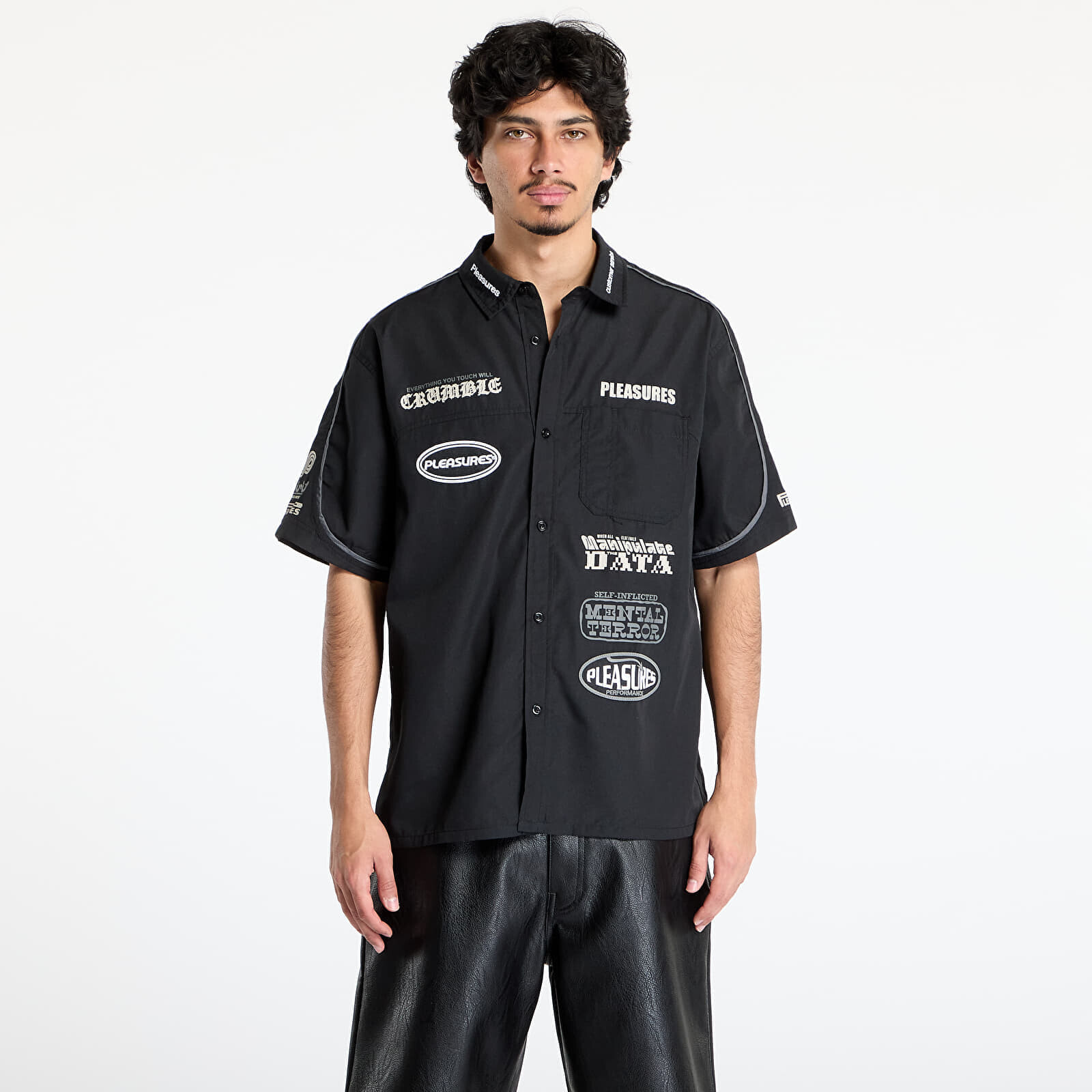 Shirt PLEASURES Terror Button Up Black XL