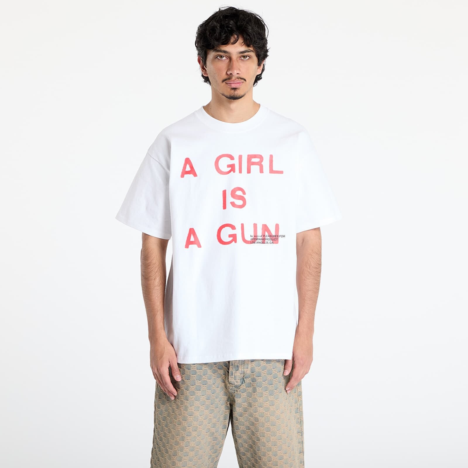 T-shirt PLEASURES Girl Is A Gun T-Shirt White XL