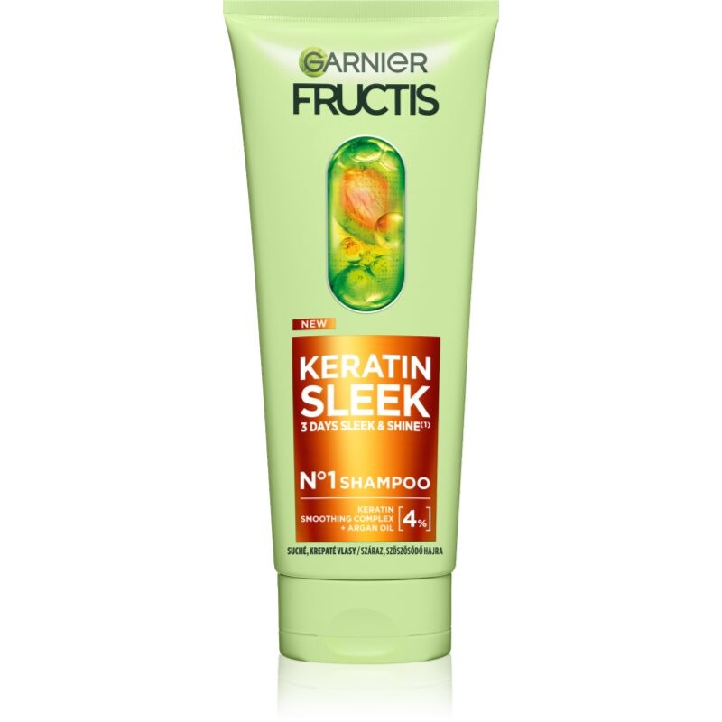 Garnier Fructis Keratin Sleek shampoo for dry and brittle hair 200 ml