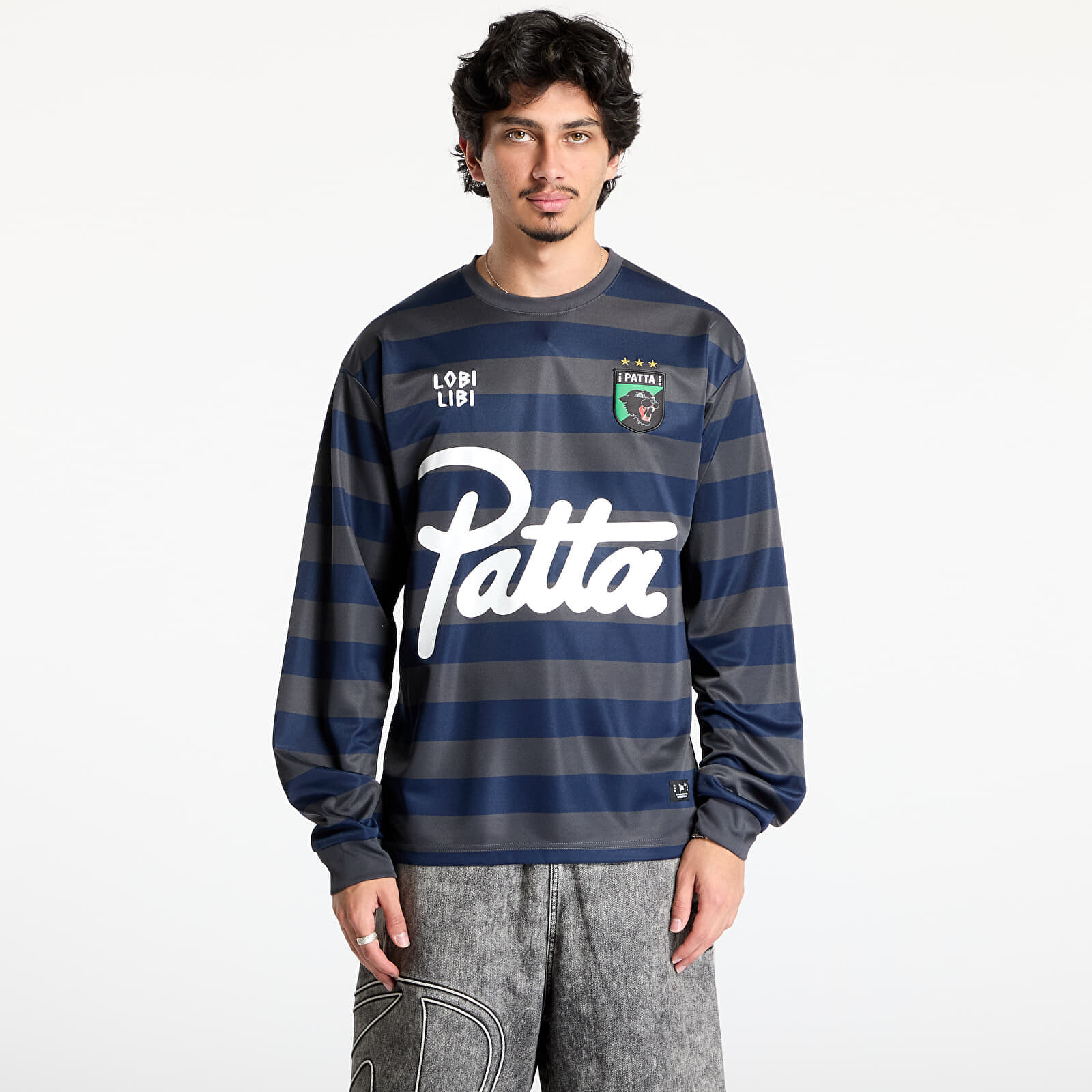 Jersey Patta Striped Longsleeve Football Jersey UNISEX Forged Iron XS