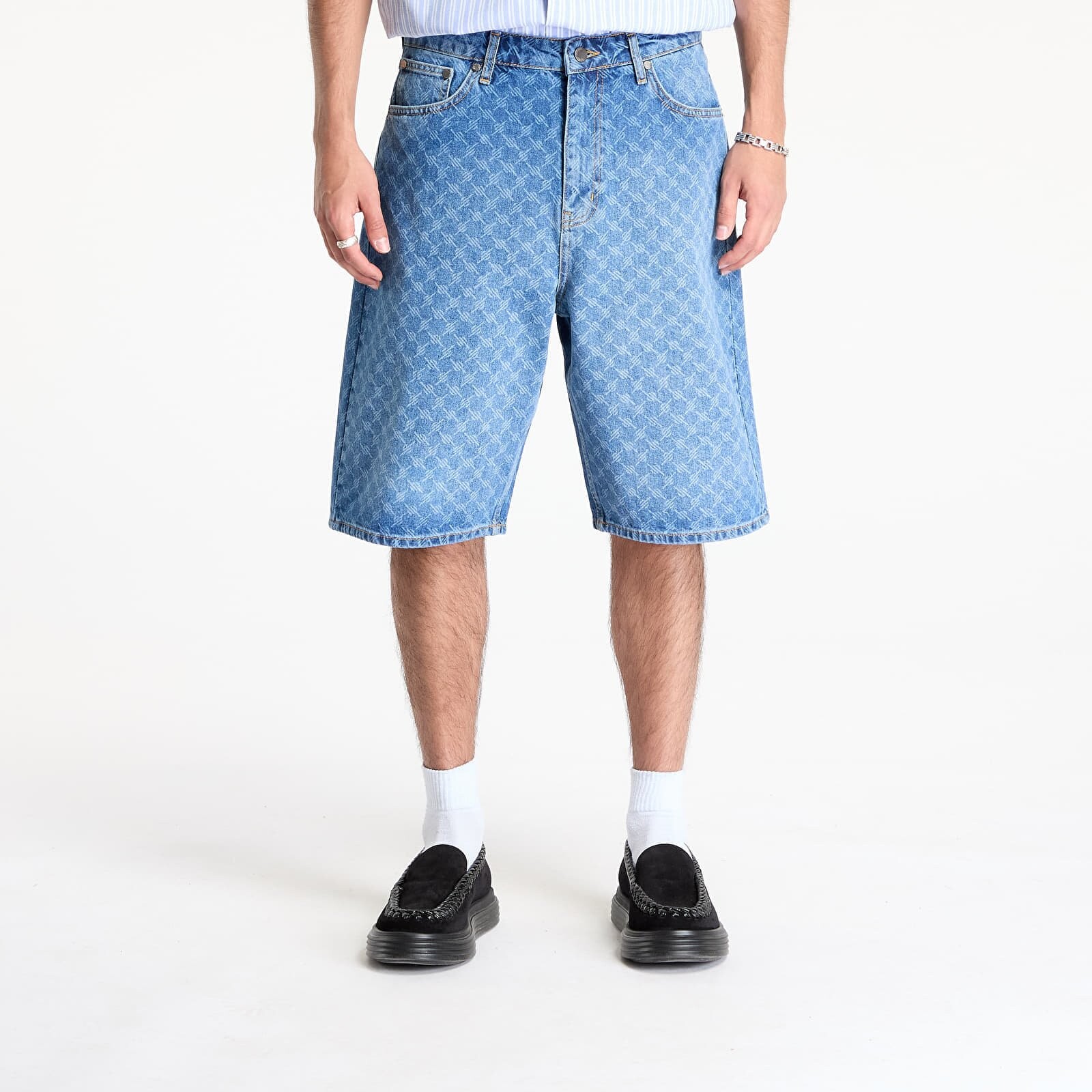 Shorts Daily Paper Monogram Denim Shorts Blue XS