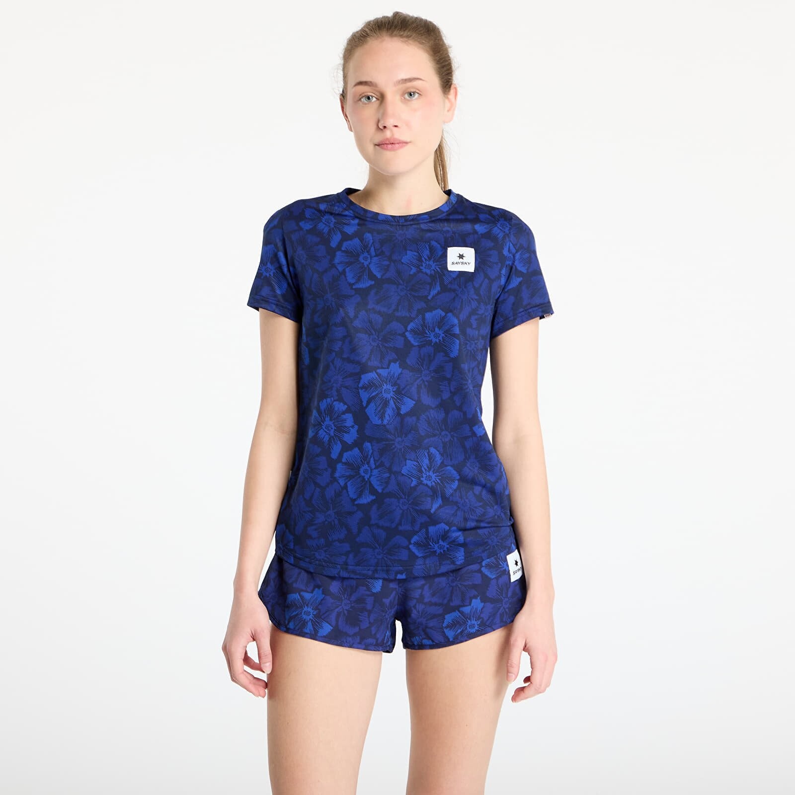 T-shirt SAYSKY W Flower Combat T-Shirt Blue AOP S
