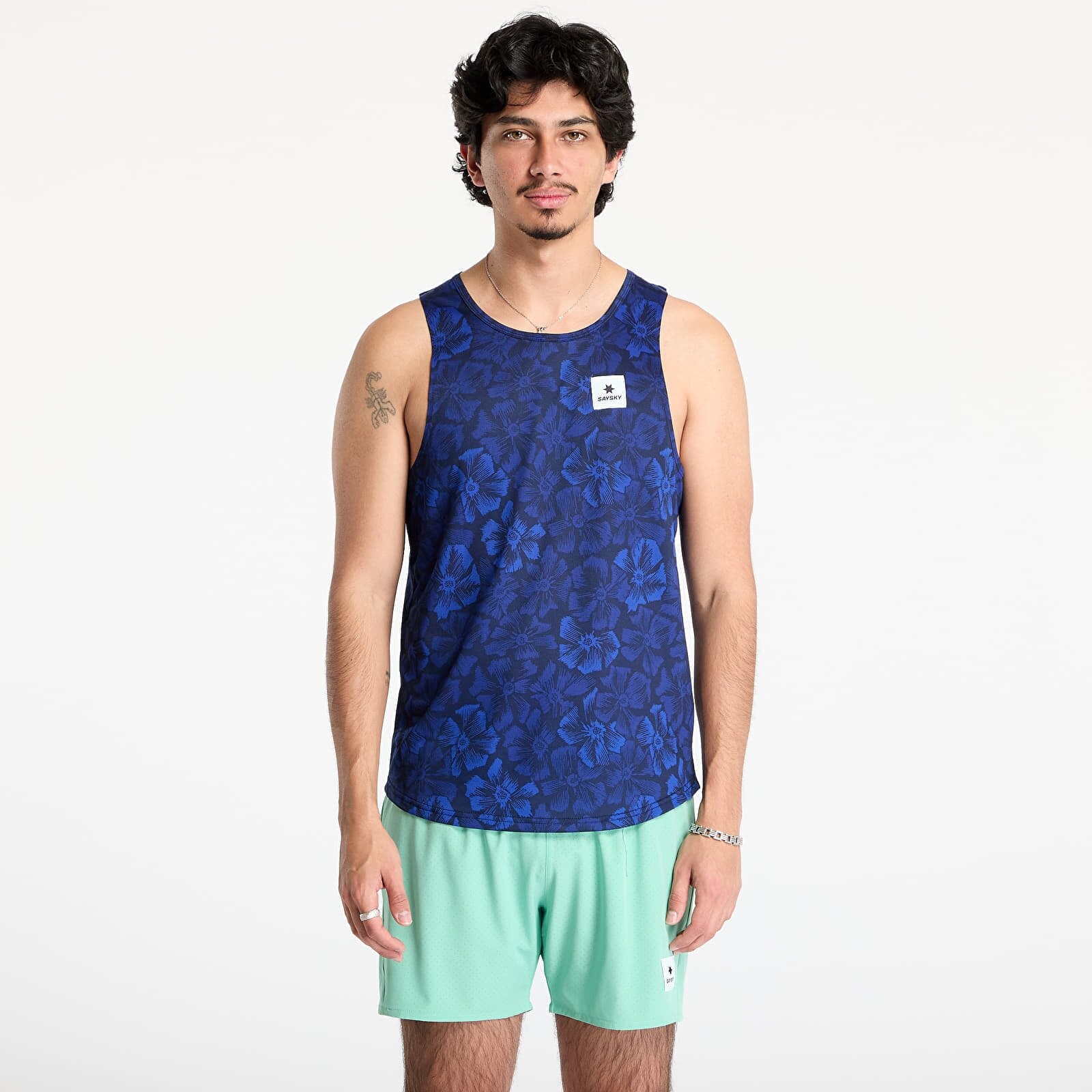 Tank top SAYSKY Flower Combat Singlet Blue AOP S