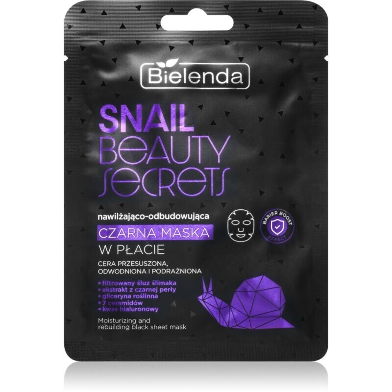 Bielenda Snail Beauty Secrets moisturising face sheet mask for dry and irritated skin 1 pc