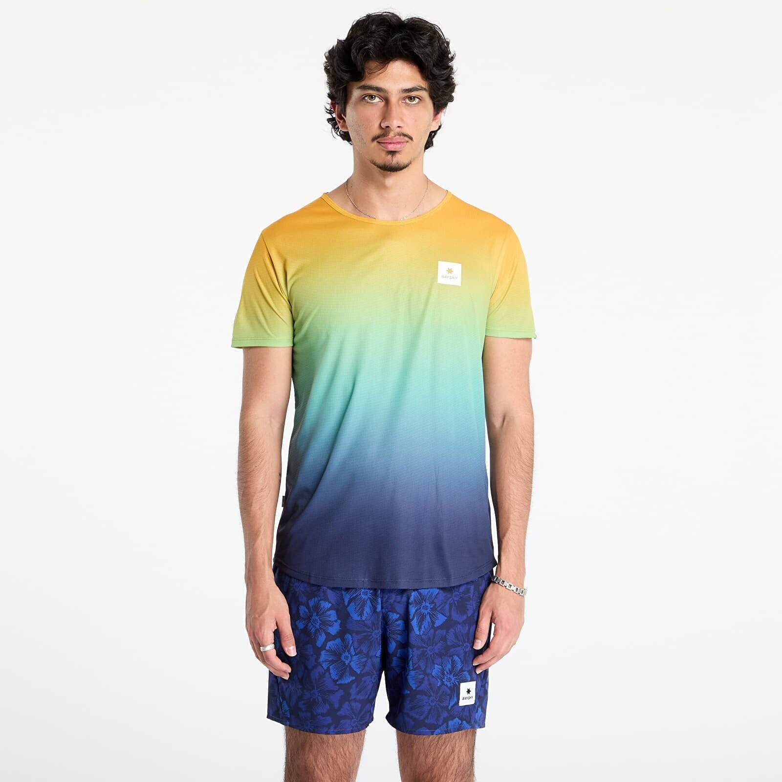 T-shirt SAYSKY Drip Dye Flow T-Shirt Blue Aop S