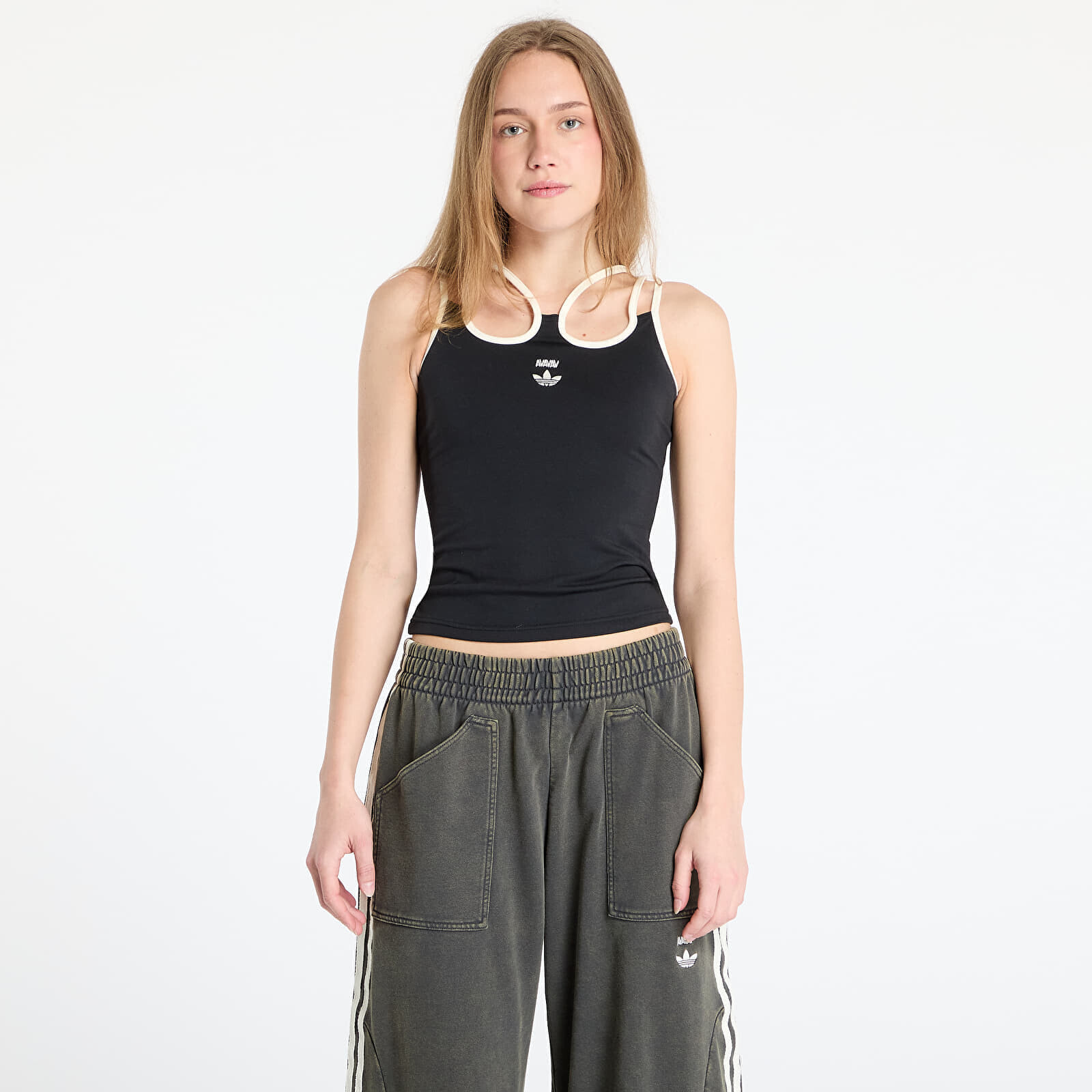 Tank top adidas x Avavav Strap Tank Top Black/ Black S