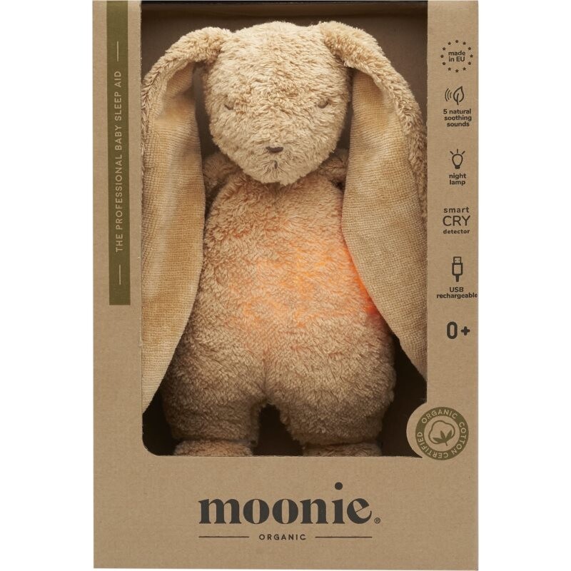 Moonie The Humming Friend 2.0 Organic Cappuccino sleep toy with melody 1 pc