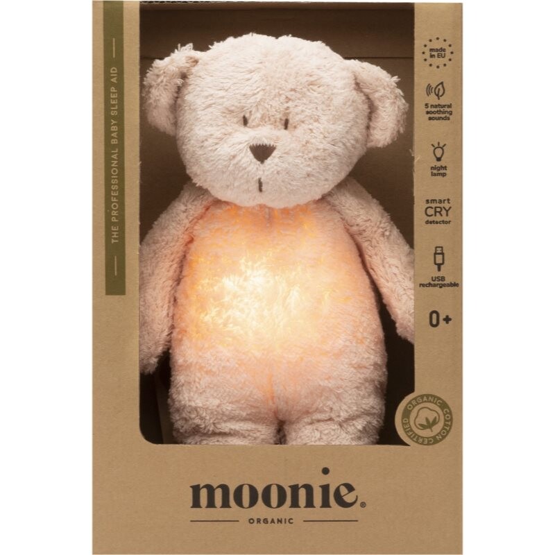 Moonie Bear 2.0 Organic Rose sleep toy with melody 1 pc