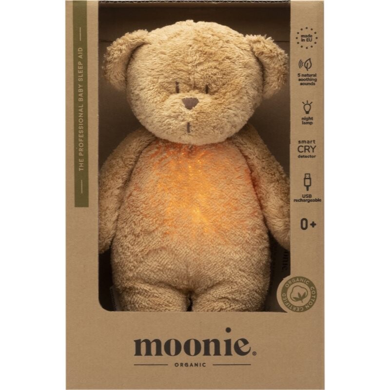 Moonie Bear 2.0 Organic Cappuccino sleep toy with melody 1 pc