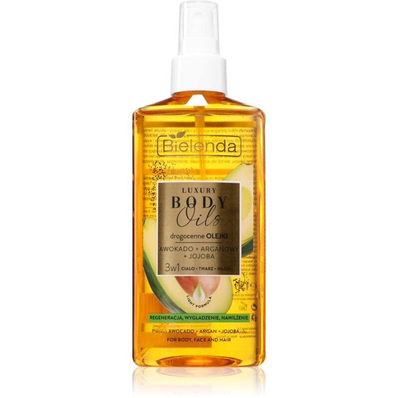 Bielenda Luxury Body Oils Avocado + Argan + Jojoba oil for face, body and hair 150 ml