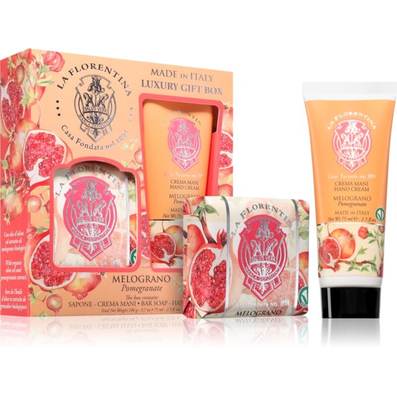 La Florentina Pomegranate Soap and Hand Cream gift set