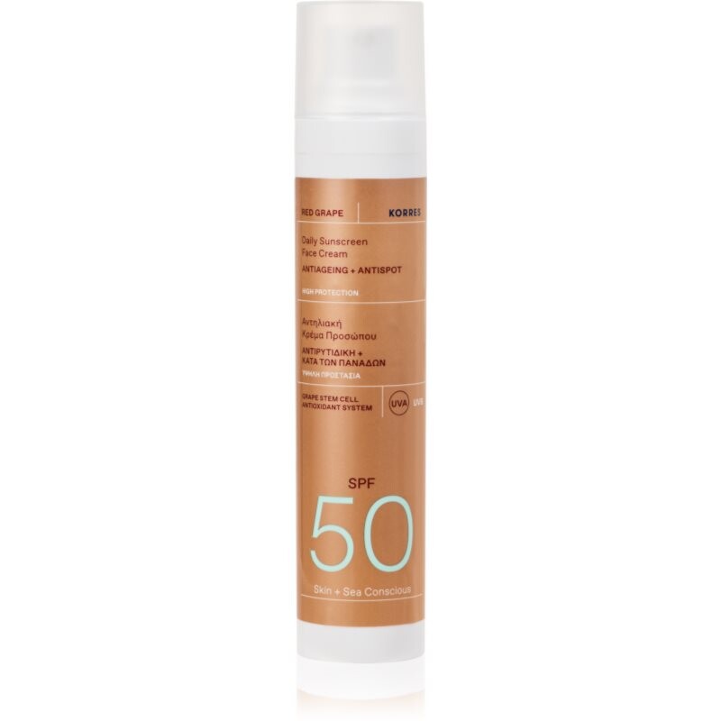 Korres Red Grape Daily Sunscreen sunscreen for the face SPF 50 50 ml