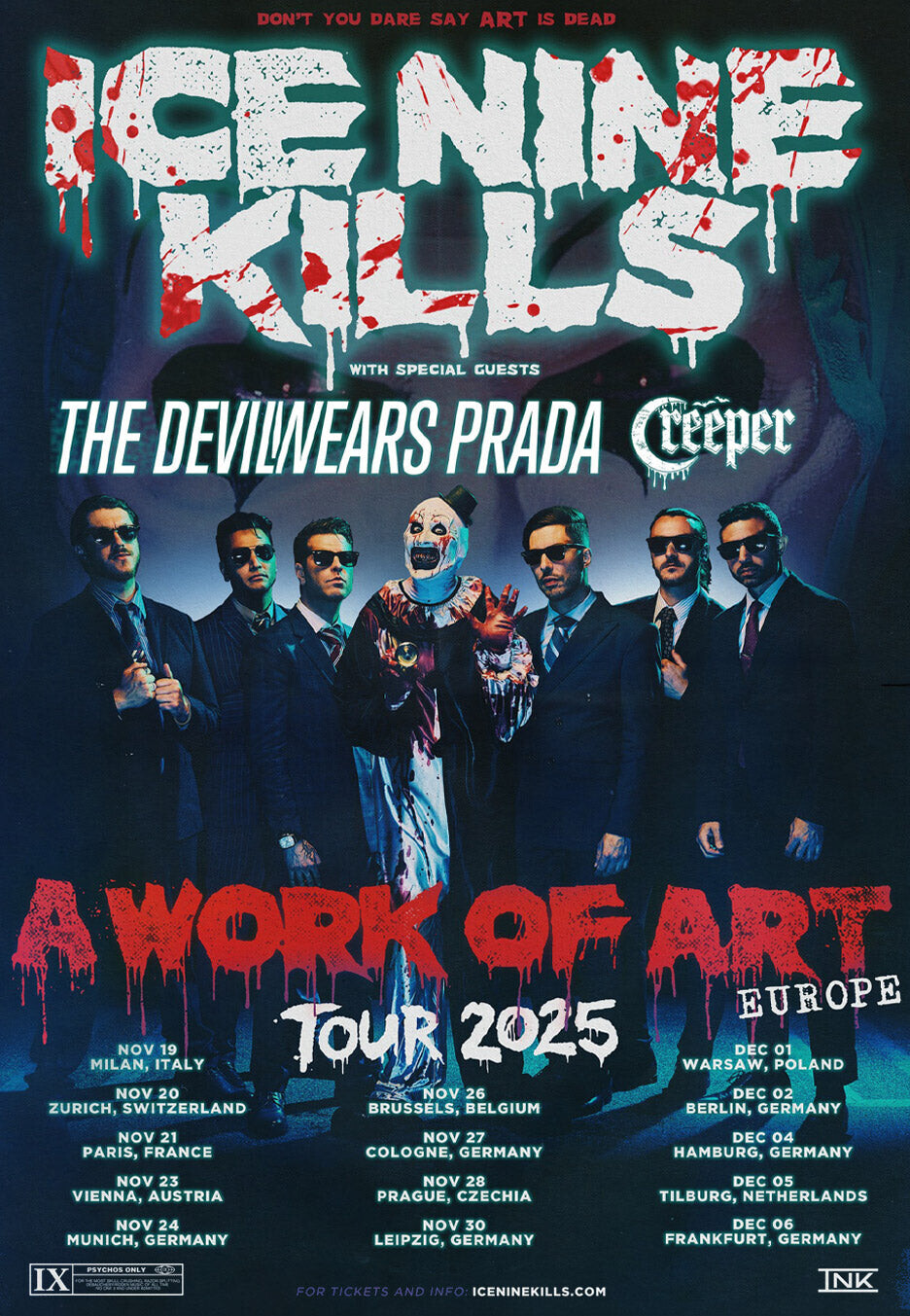 Ice Nine Kills - 30.11.2025 Leipzig Stehplatz - Ticket