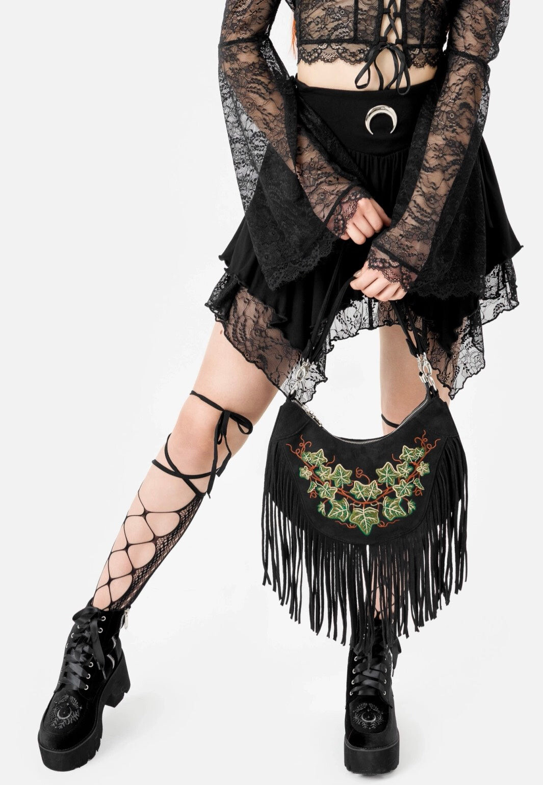 Restyle - Tangled Vines Black - Bag - black - Onesize - 100% Polyester,gid://shopify/Metaobject/105912238317