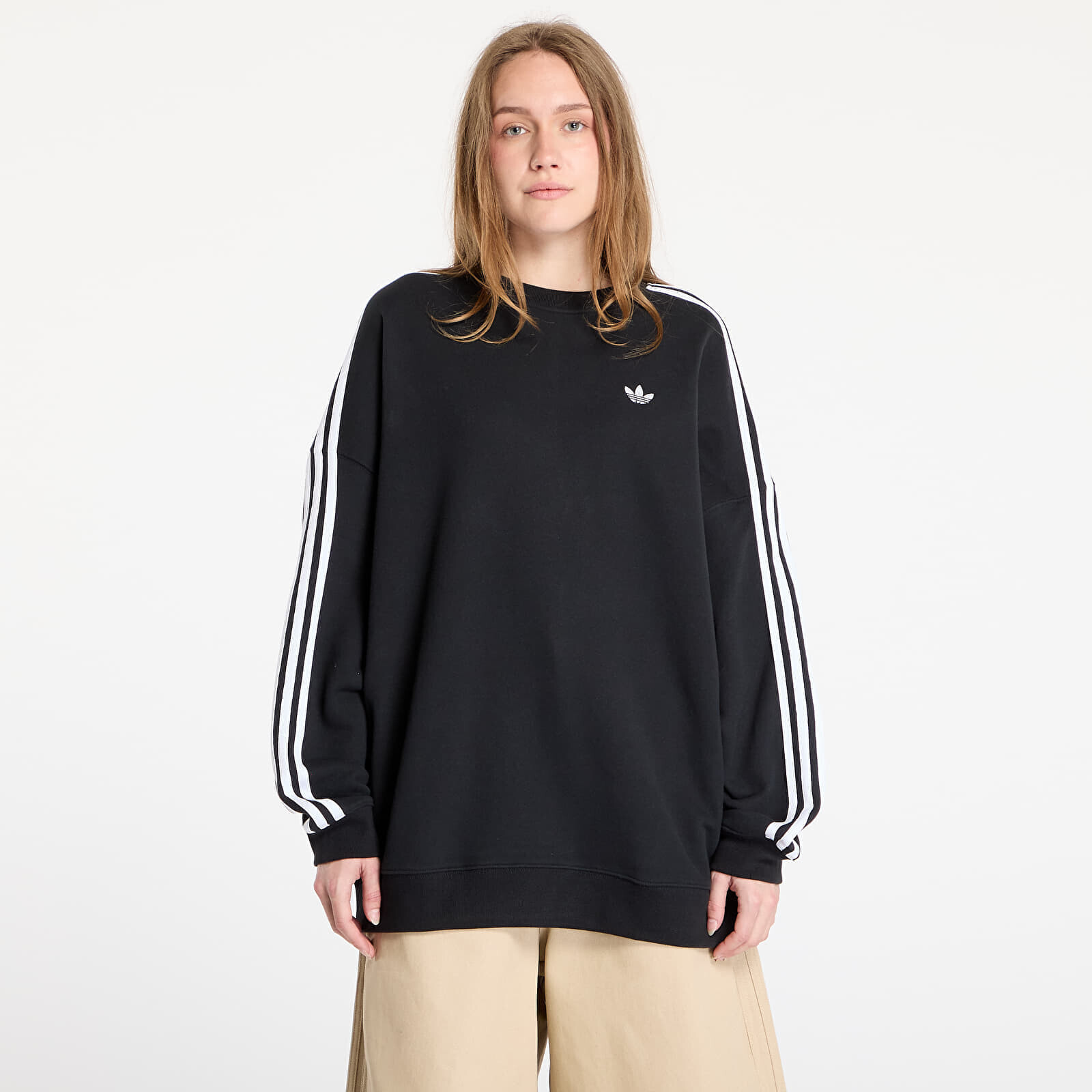 Sweatshirt adidas Adicolor 3-Stripes Adilenium Sweatshirt Black/ Black XXS