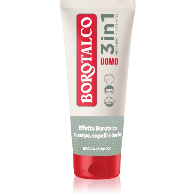 Borotalco MEN 3 in 1 shower gel for men for face, body and hair fragrance Musk 200 ml