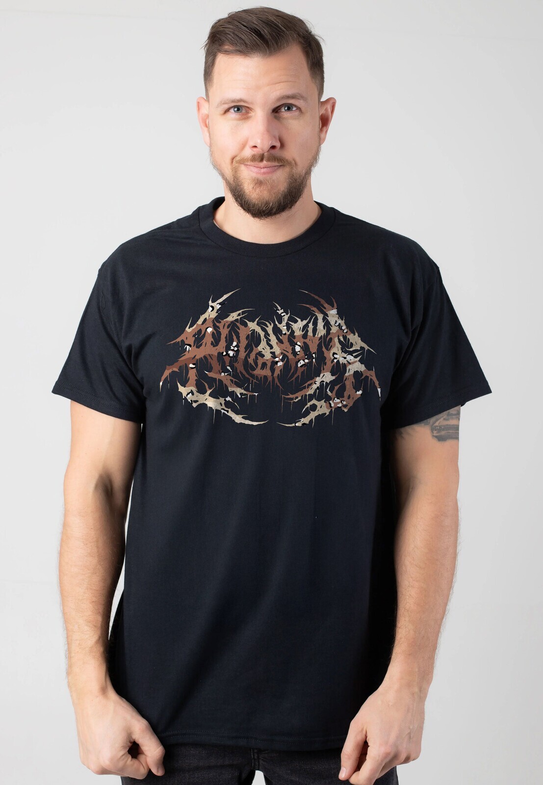 Acranius - Camo Logo - T-Shirt - black - M - 100% Cotton,Jersey
