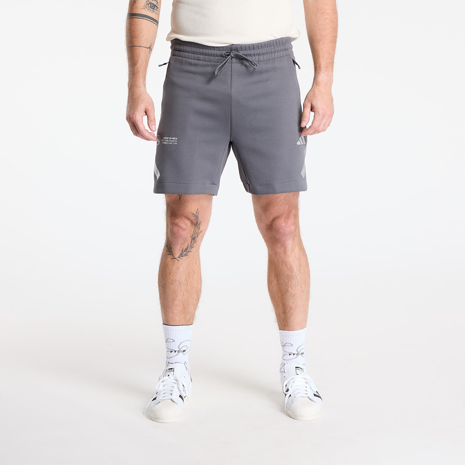 Shorts adidas AMG Mercedes Silver Shorts Grey Five S