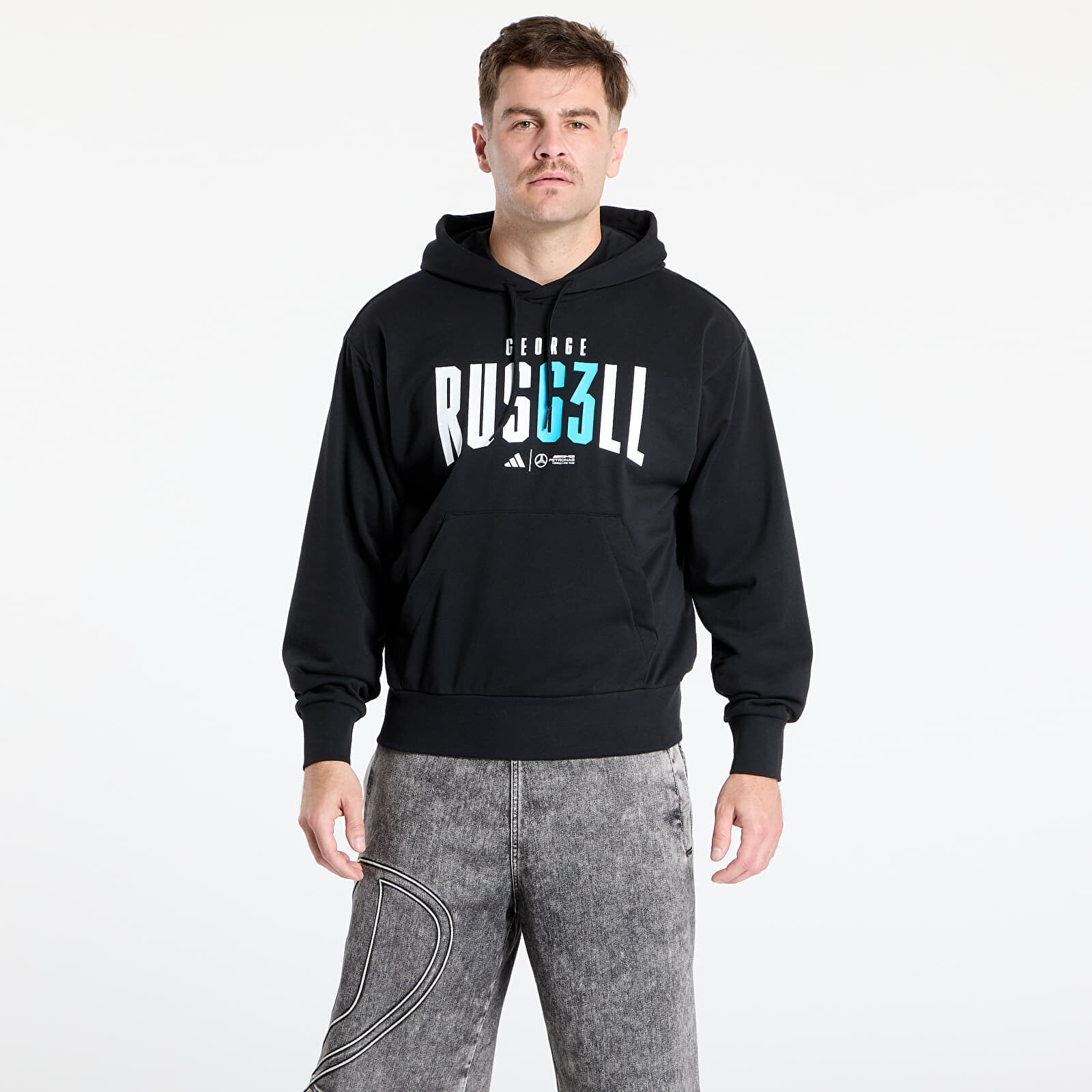 Sweatshirt adidas Mercedes - AMG Petronas Formula One Team George Russell Hood Black S