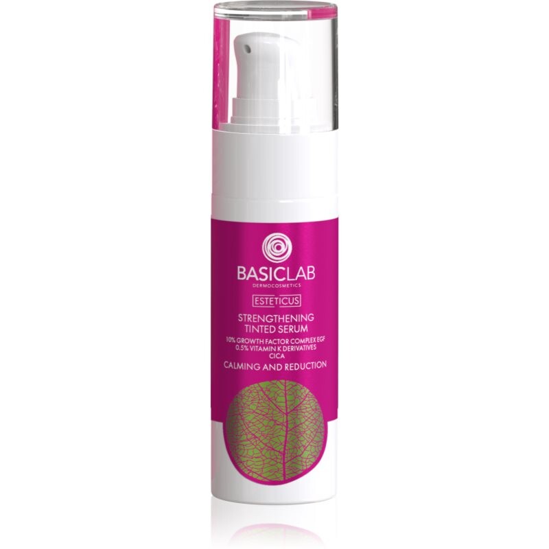 BasicLab Dermocosmetics Esteticus tinted serum against redness 10% Growth Factor Complex EGF 30 ml