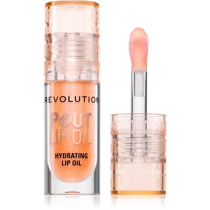 Makeup Revolution Pout Lip lip oil with moisturising effect shade Honey Shimmer 3 ml
