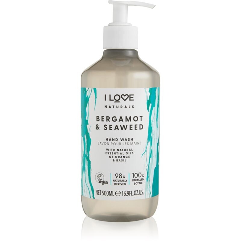 I Love Naturals Bergamot & Seaweed liquid hand soap 500 ml