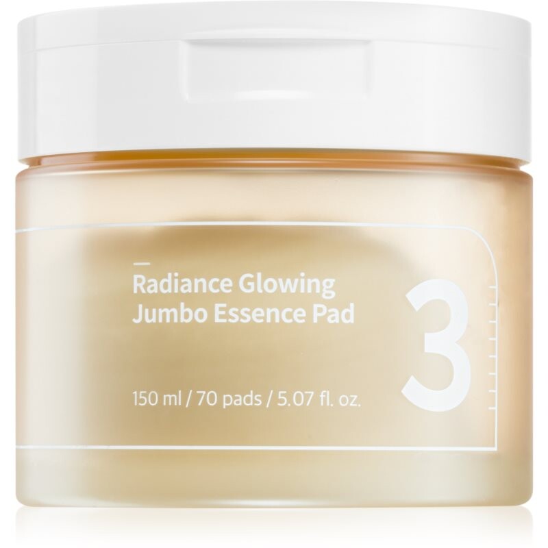 Numbuzin No. 3 Radiance Glowing Jumbo Essence Pad toner pads for radiance and hydration 70 pc