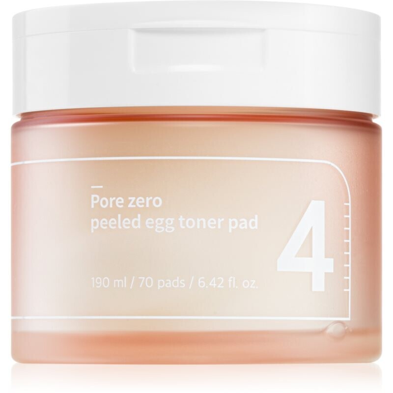 Numbuzin No. 4 Pore Zero Peeled Egg Toner Pad exfoliating cotton pads for shiny skin and enlarged pores 70 pc