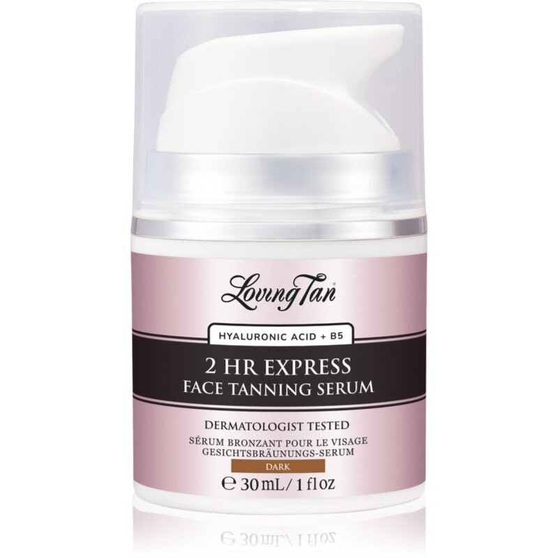 Loving Tan 2 HR Express self-tanning face serum shade Dark 30 ml