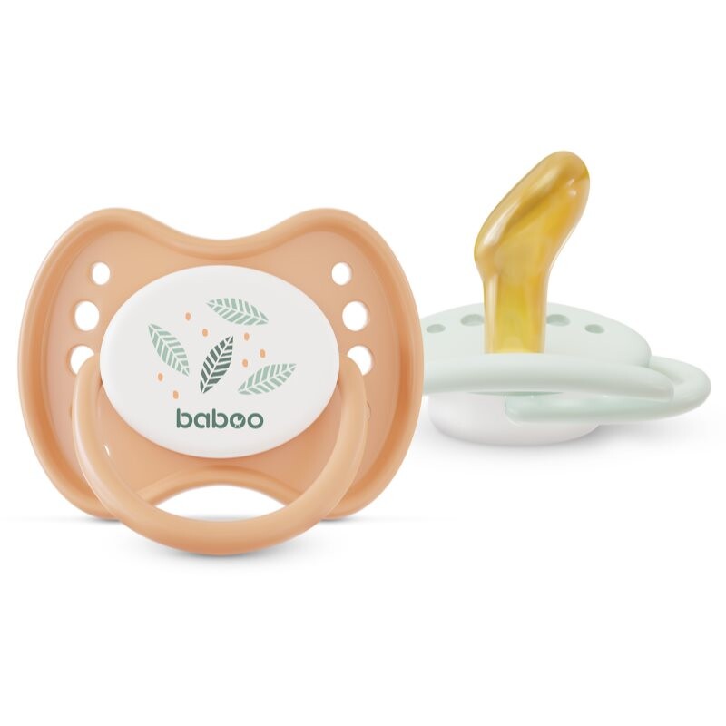 Baboo Soothers Orthodontic Latex with Case dummy Peachy Keen 0-6 m 2 pc