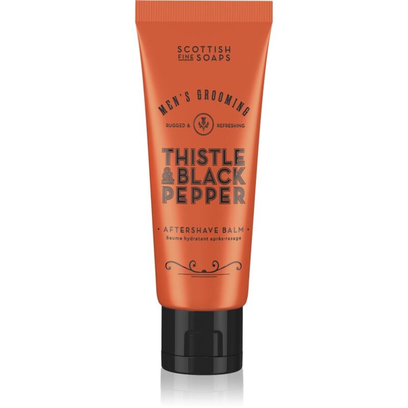 Scottish Fine Soaps Thistle & Black Pepper aftershave balm in a tube 75 ml