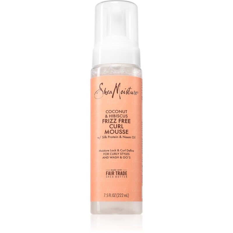 Shea Moisture Coconut & Hibiscus Frizz Free Curl Mousse styling foam for curly hair 222 ml