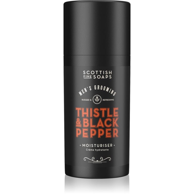 Scottish Fine Soaps Thistle & Black Pepper moisturising face cream for men 100 ml