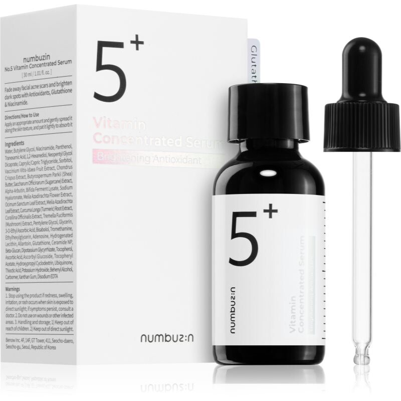 Numbuzin No. 5 Glutathione Vitamin Concentrated Serum concentrated facial serum for skin with hyperpigmentation 30 ml