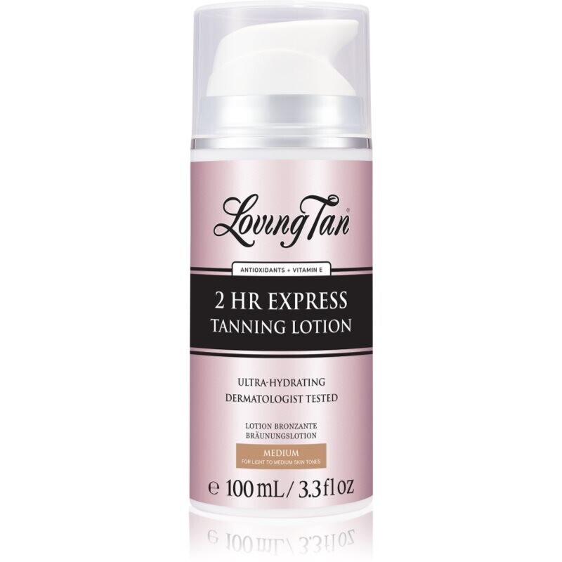 Loving Tan 2 HR Express moisturising tanning lotion shade Medium 100 ml